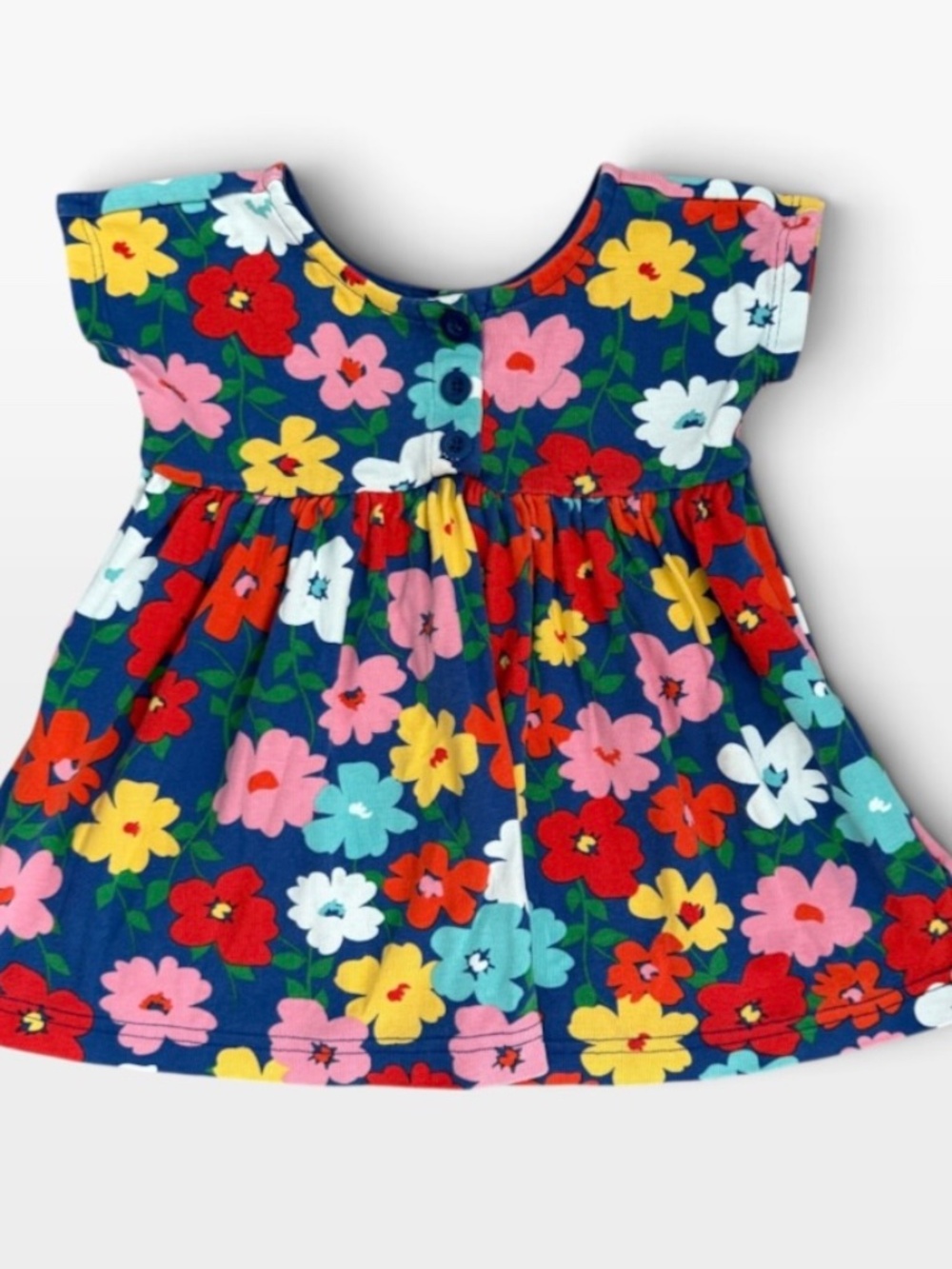 Flower power! Multicolor short sleeve dress